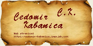 Čedomir Kabanica vizit kartica